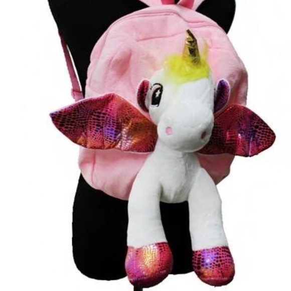 Plush Unicorn Backpack Many Colors - Picture 7 of 8